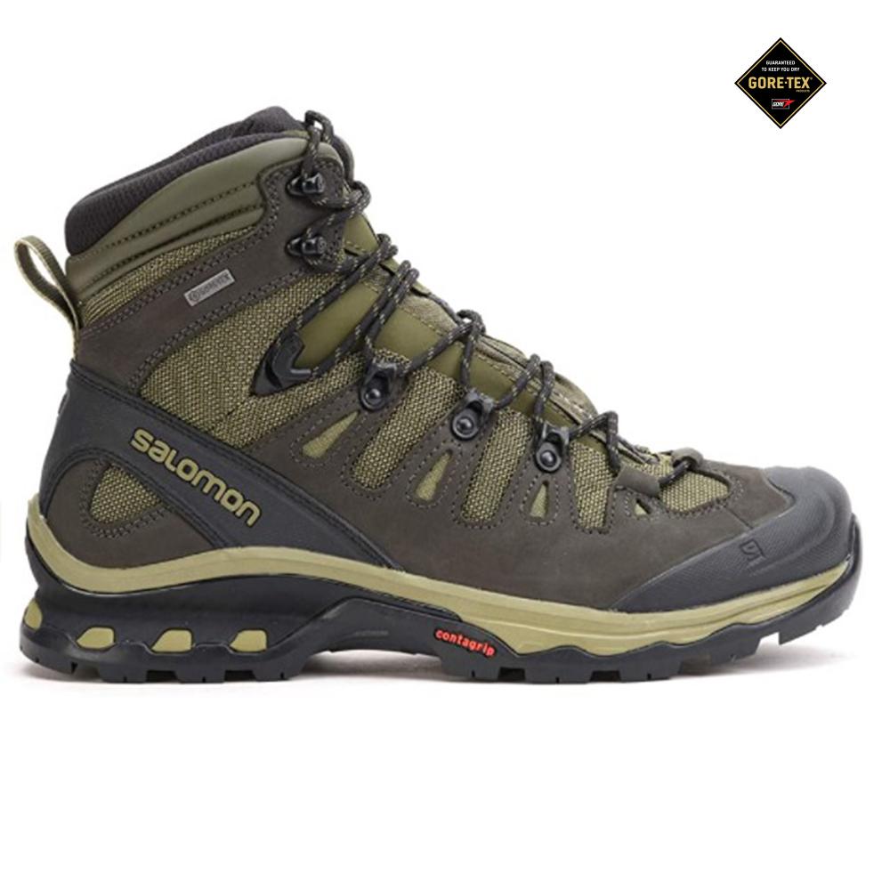 SALOMON QUEST 4D 3 GORE-TEX Philippines - Men's Hiking Boots - Olive | 768432-FIA